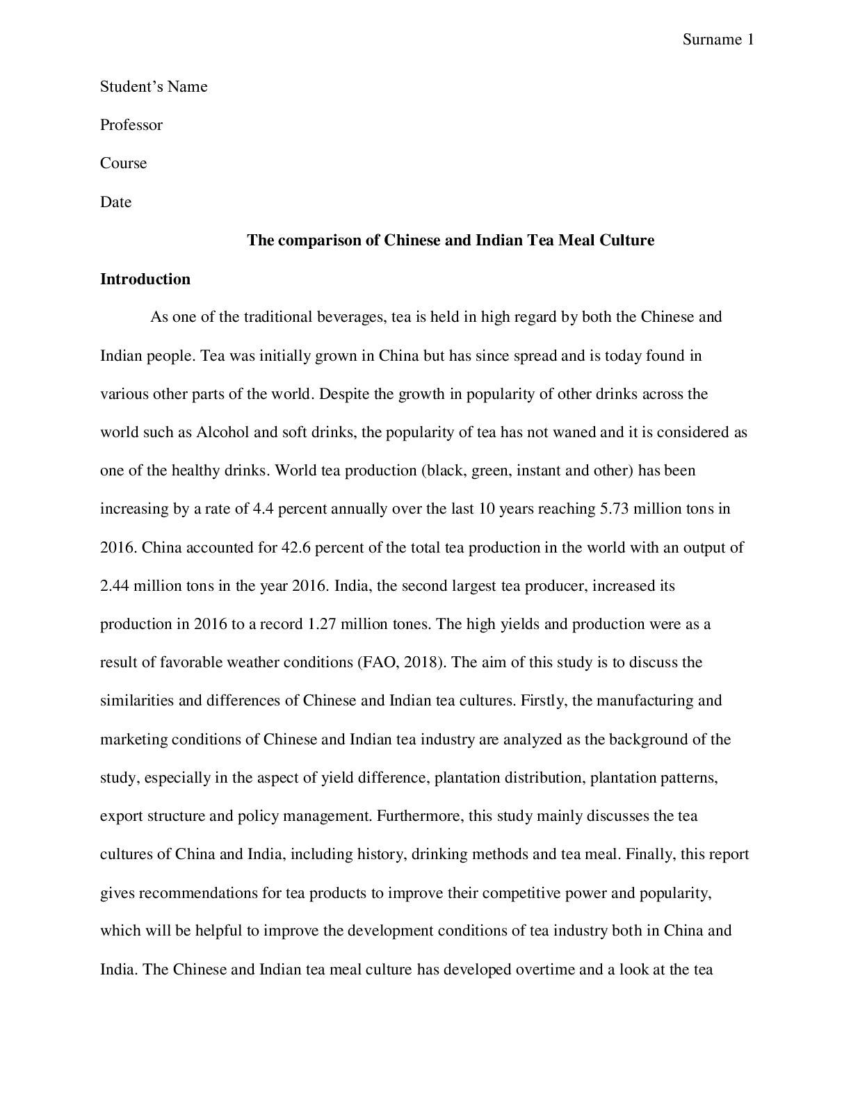 Preview image for The comparison of Chinese and Indian Tea Meal Culture